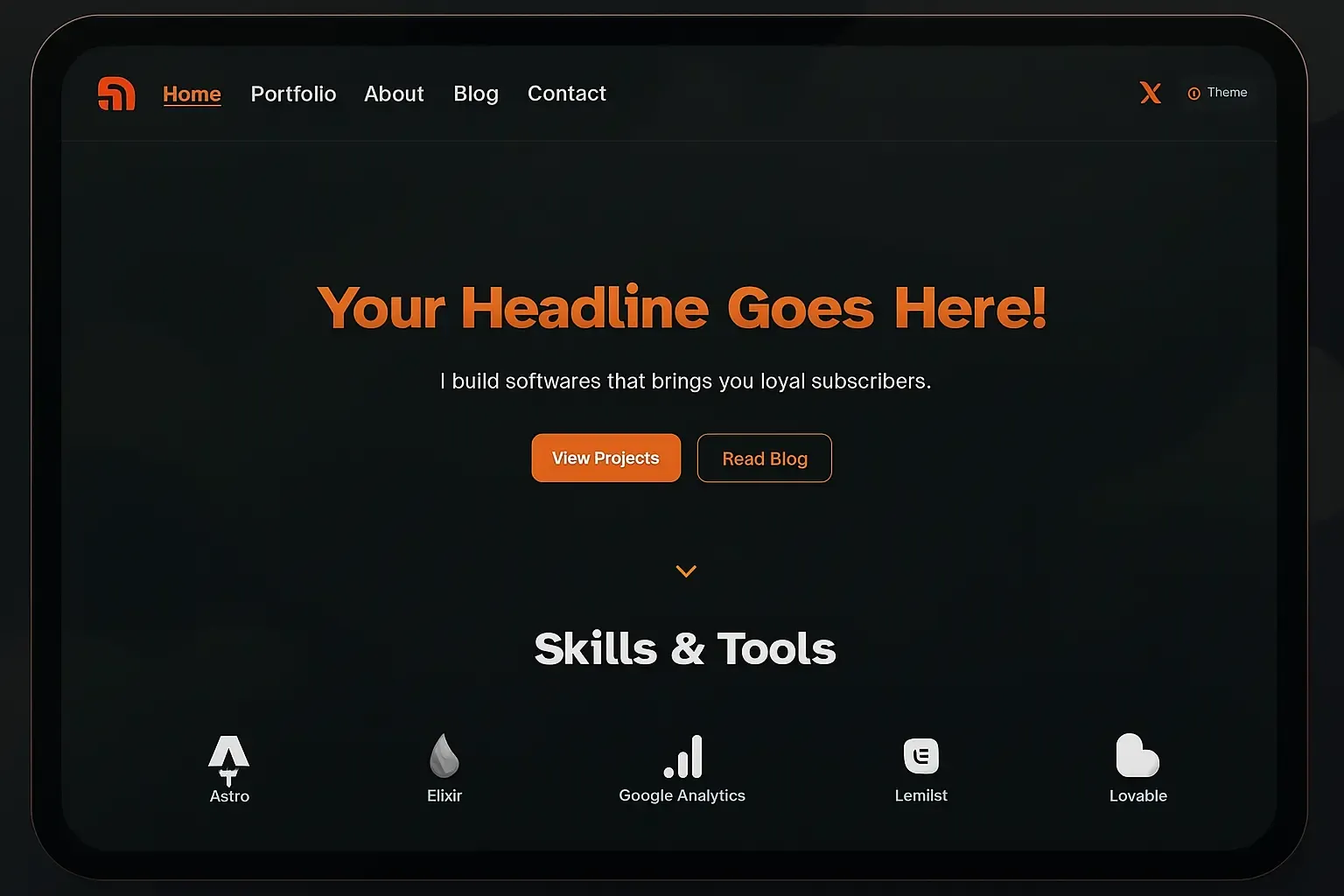 This Blog Theme preview